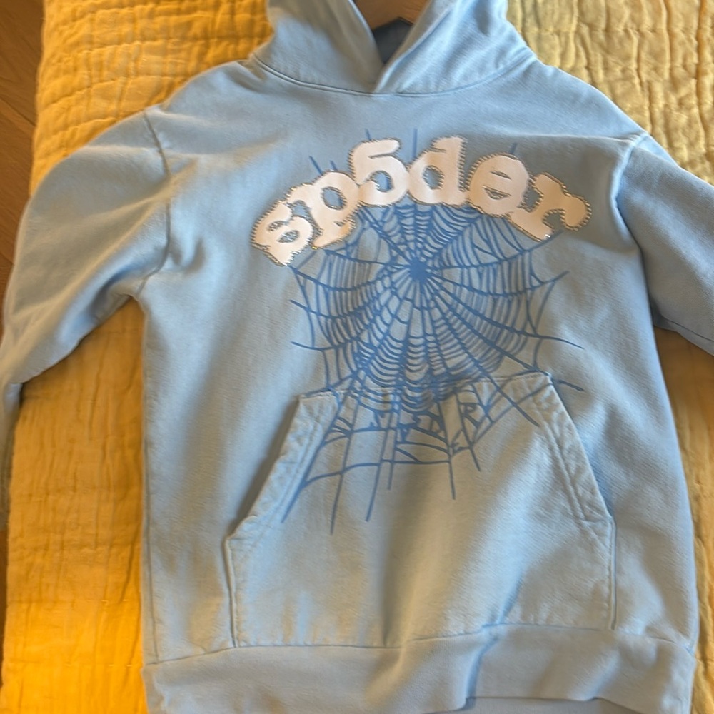 Sky blue spider hoodie